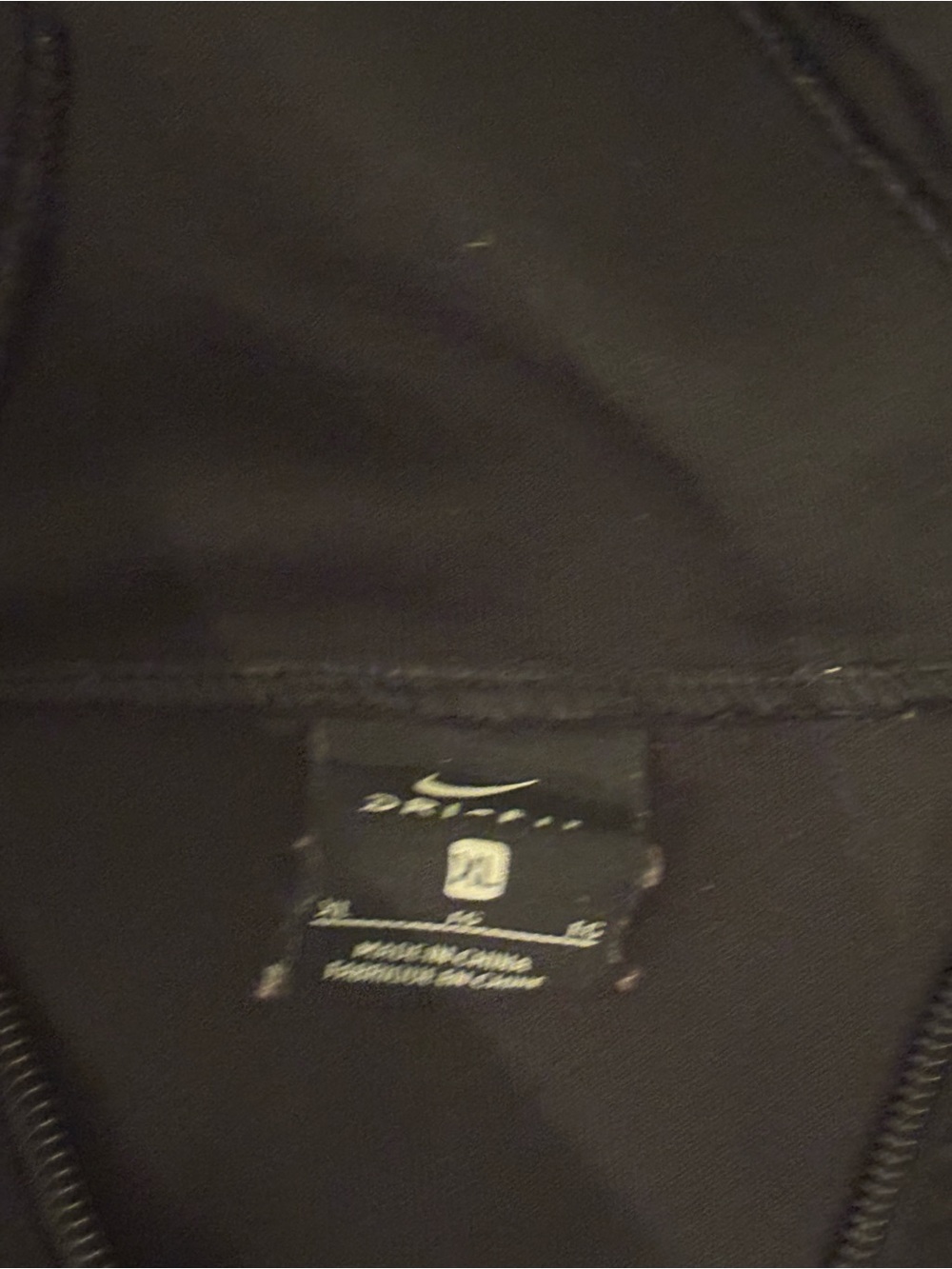 Nike Hoodie Men's XL Black Full Zip Training Swoosh Dri Fit Jacket - Picture 2 of 3